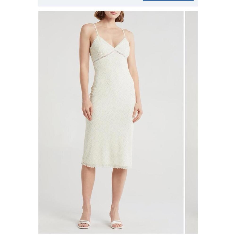 Abound Lace Trim Mesh Dress